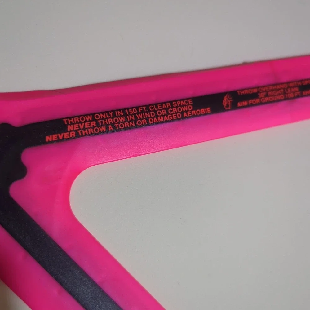 Vintage Aerobie orbiter By‎ Alan Adler Triangle Pink 90's